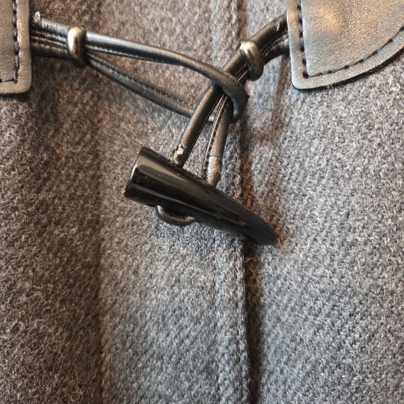Cole Haan Womens Wool Blend Knit Coat Gray Size 4 Lined Toggle Chic Luxury Warm - Picture 14 of 15